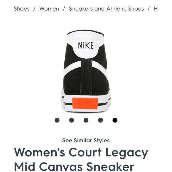 Nike Womens Court Canvas Sneaker Size 11 - Picture 5 of 8
